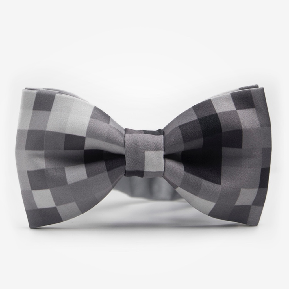 New Man Bow Tie Gray Pixel